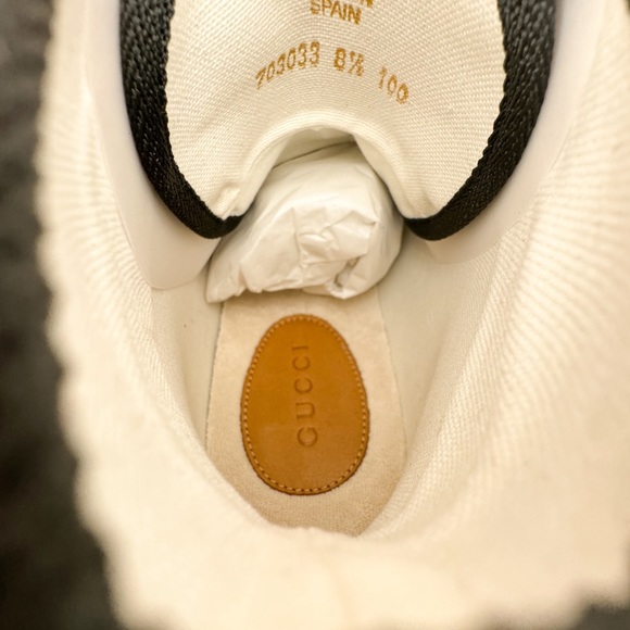 Gucci Interlocking G Logo Canvas High Top Sneakers - Picture 10 of 13